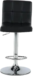 Dagmar Black Adjustable Height Swivel Bar Stool