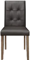 Dark Brown Faux Leather Upholstered Dining Room Chair - Ahmet