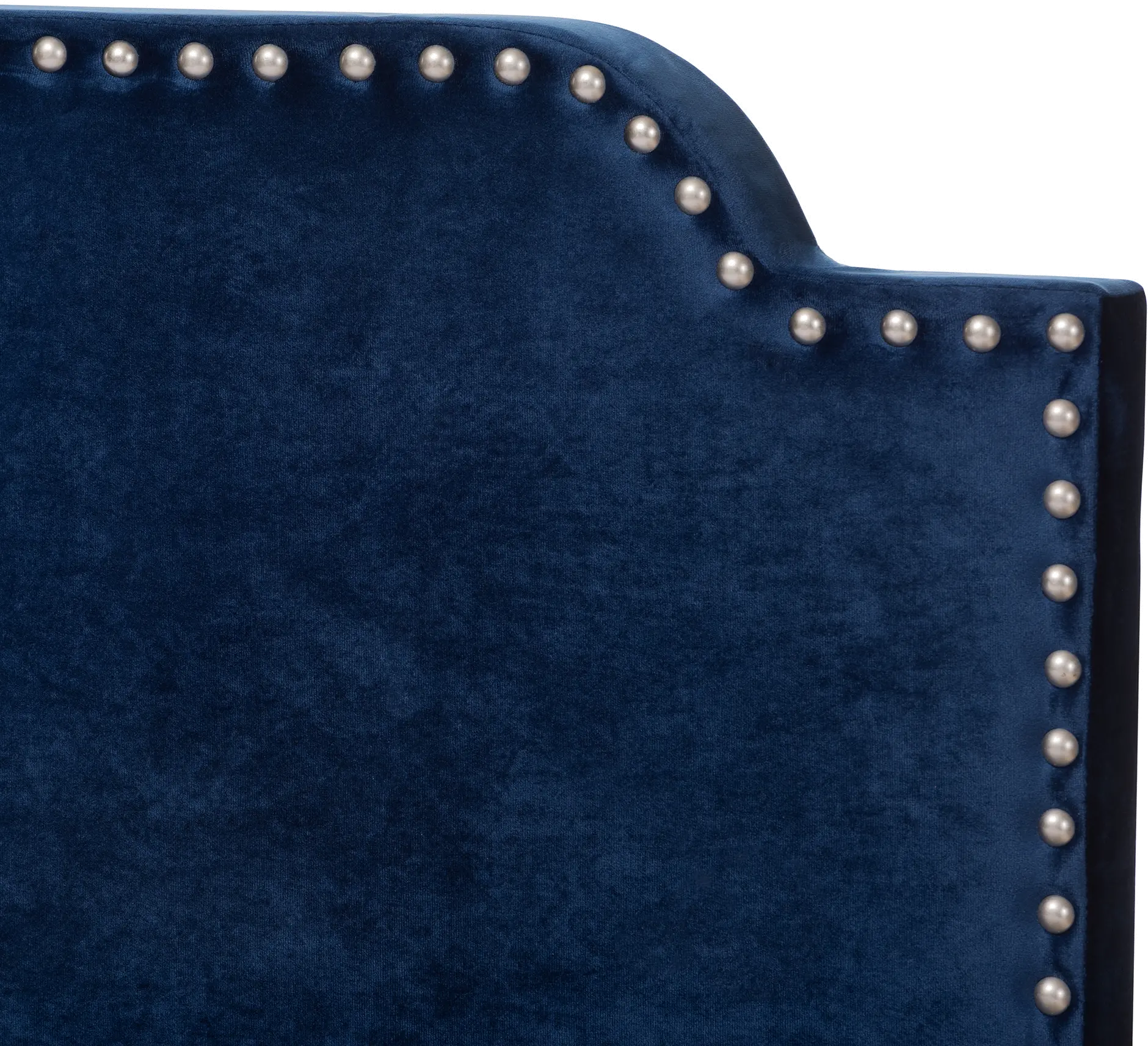 149-8955-RCW Glam Navy Blue Velvet Upholstered King Bed - Eleanora-5