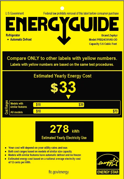 PRB24C01AS-OD Zephyr Presrv™ Outdoor Refrigerator - Stainless Steel-6