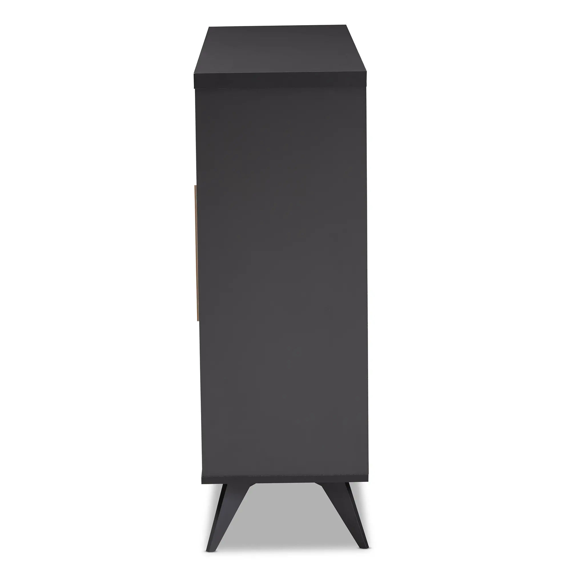 150-9004-RCW Laurie Mid Century Dark Gray and Oak Wine Cabinet-6