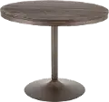DT-DKTA ANE Industrial Antique Metal and Wood Round Dining Room Table - Dakota