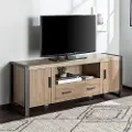W60UBC22AG Driftwood 60 Inch Urban Industrial Wood TV Stand - Urban Blend