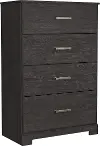 Marley Modern Charcoal Gray Chest of Drawers