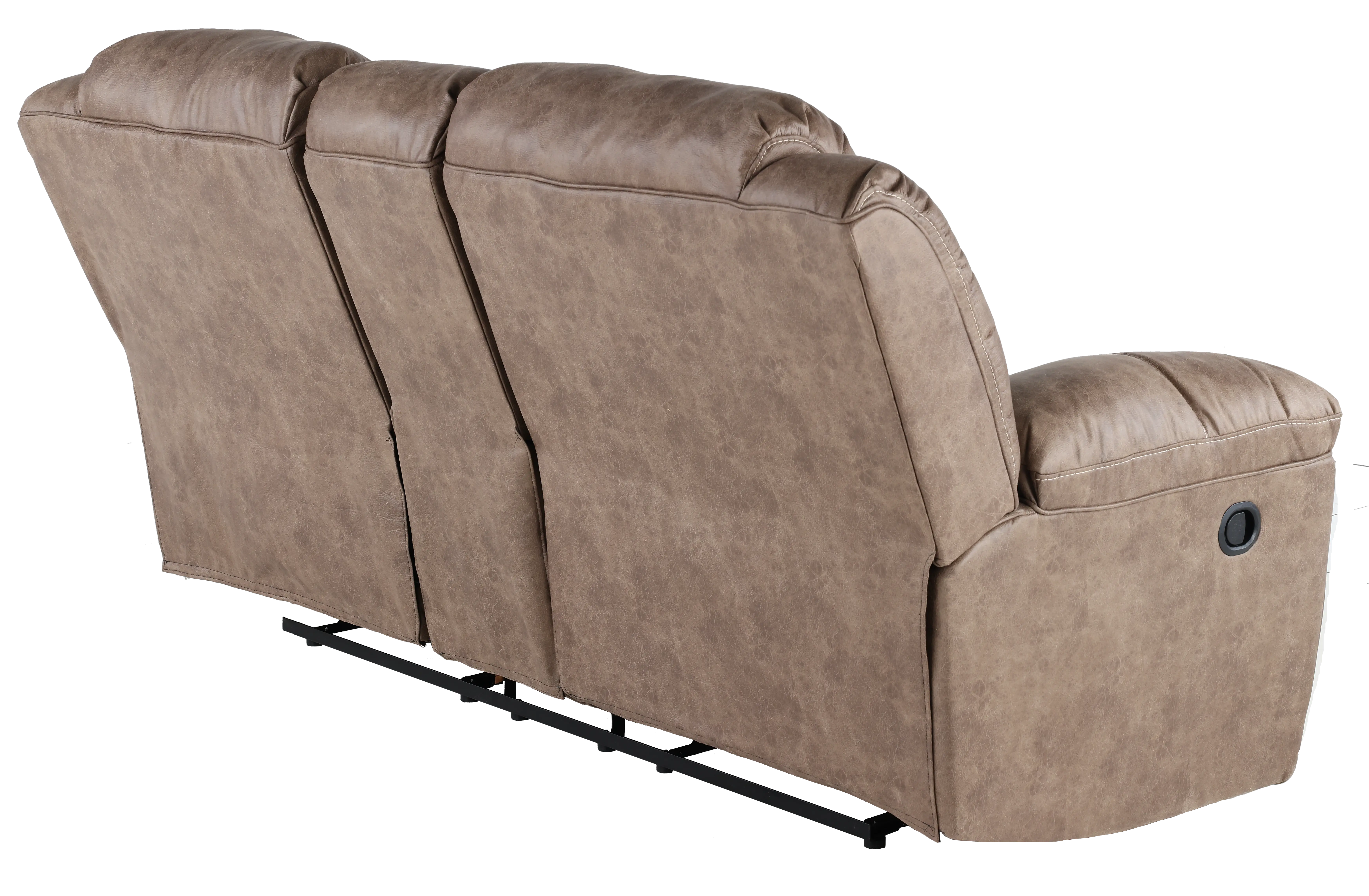 Stoneland Fossil Brown Reclining Loveseat with Console-6