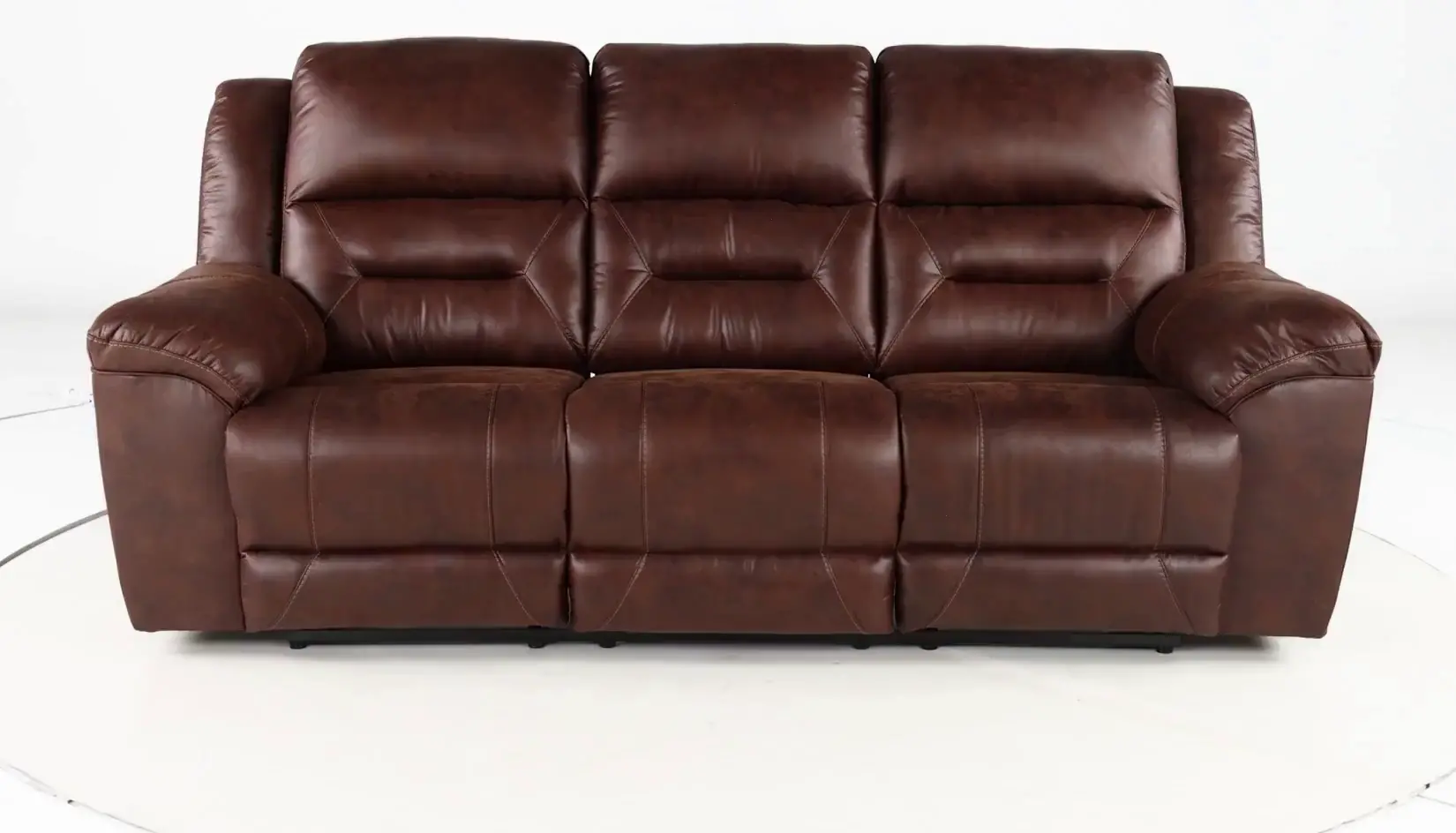 Stoneland Chocolate Brown Casual Reclining Sofa-10