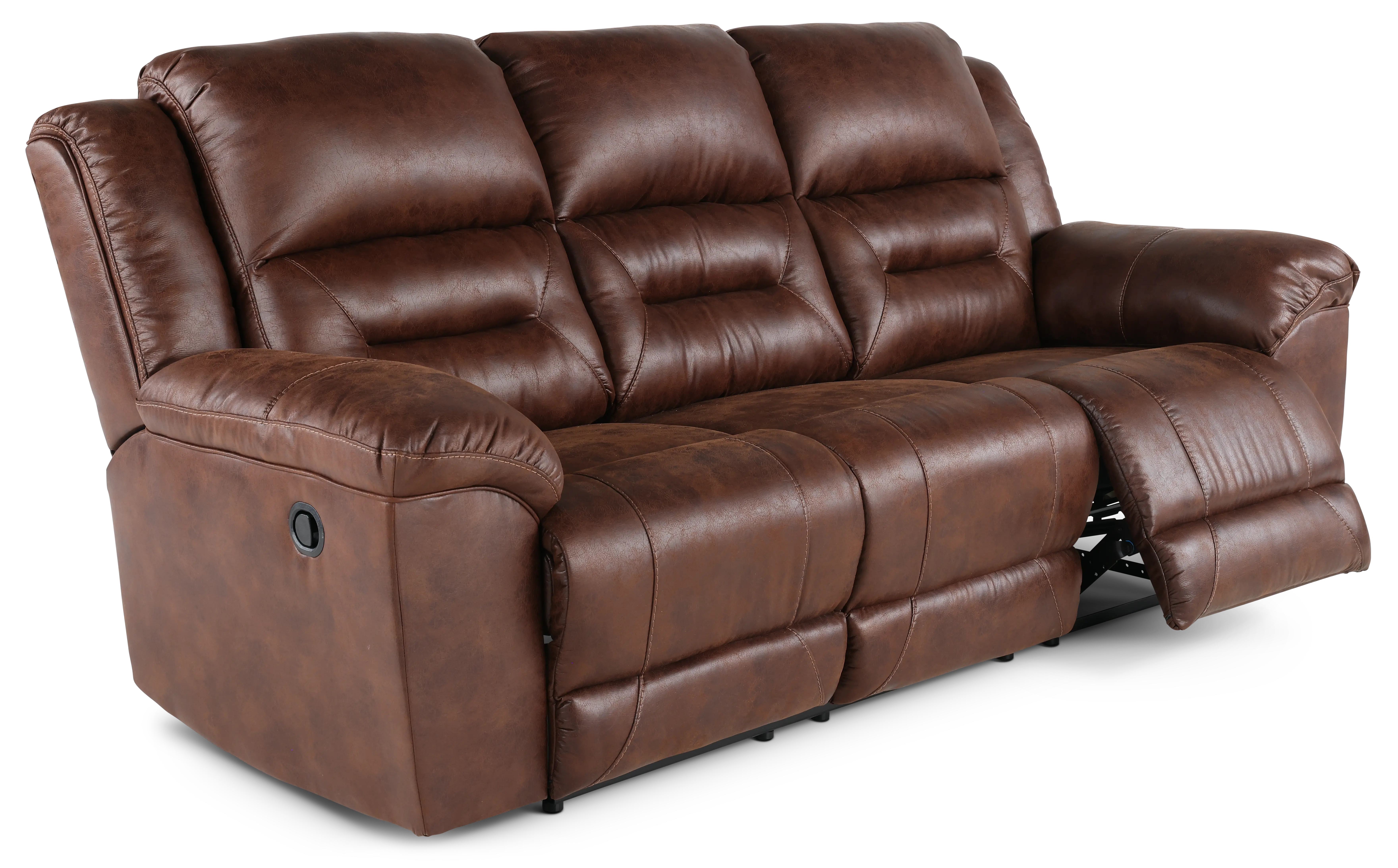 Stoneland Chocolate Brown Casual Reclining Sofa-5