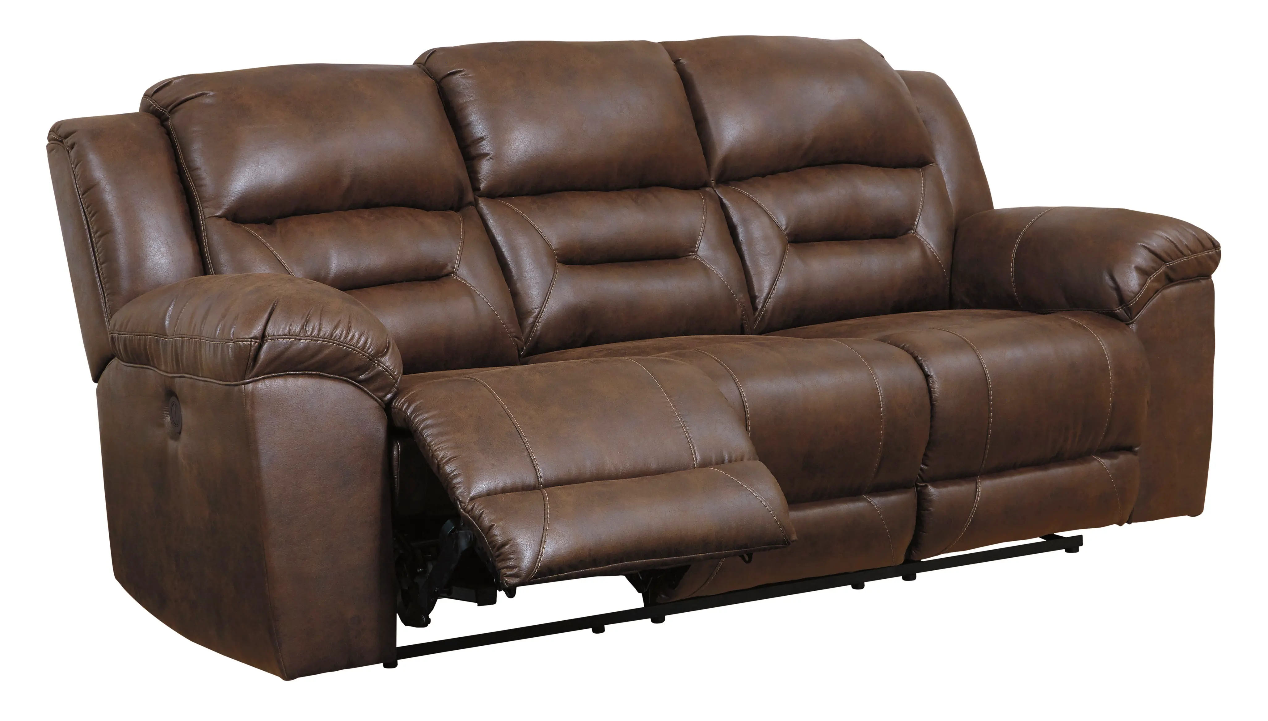 Stoneland Chocolate Brown Casual Reclining Sofa-6