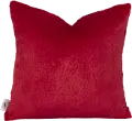 20 Inch Fuzzy Fur Scarlet Red Throw Pillow