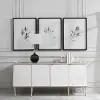 Assorted Simple Sage Framed Print with Matte Black Frame