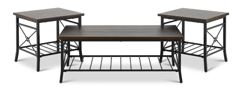 Mica Brown Tables, Set of 3