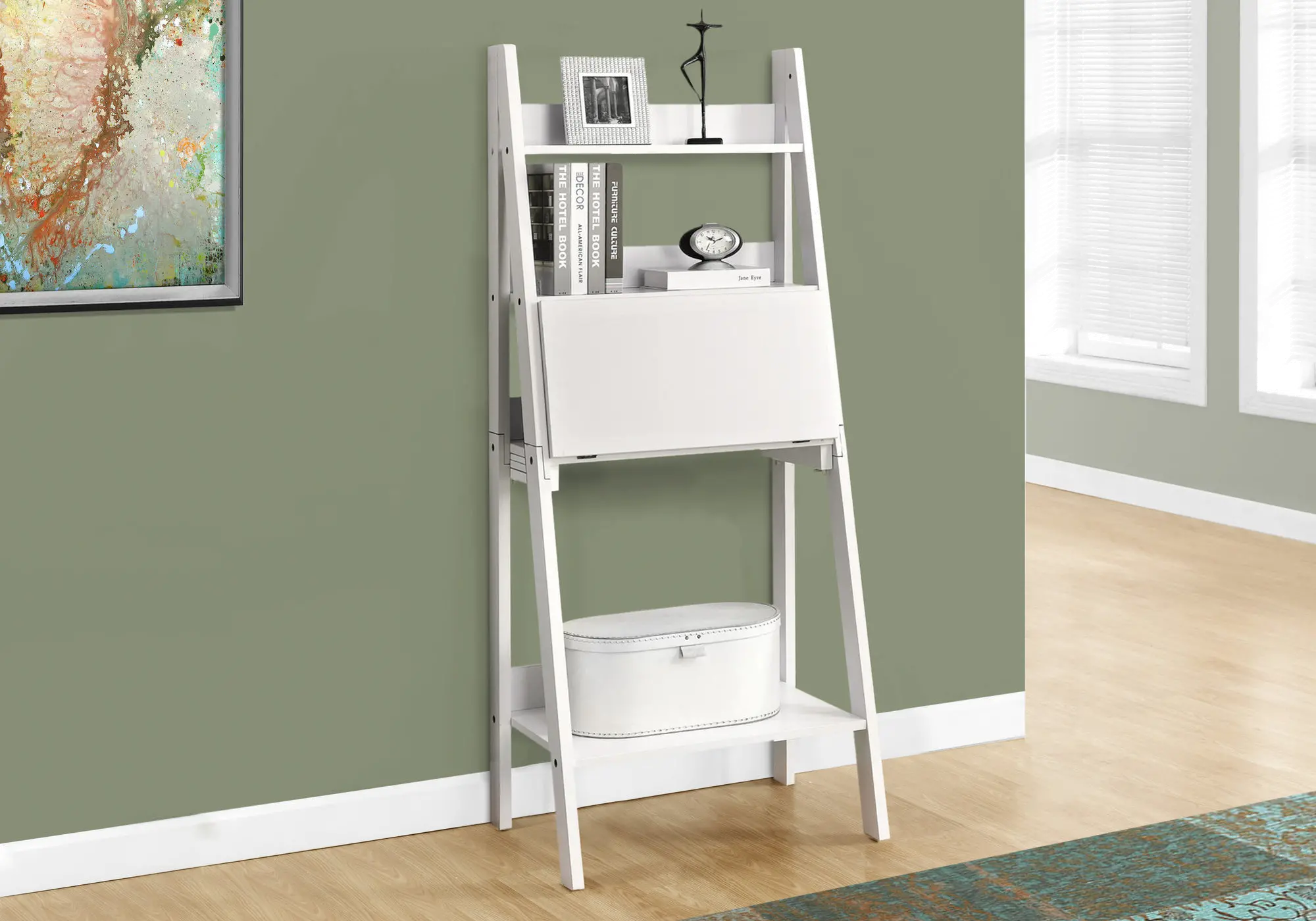 White Ladder Computer Desk-3
