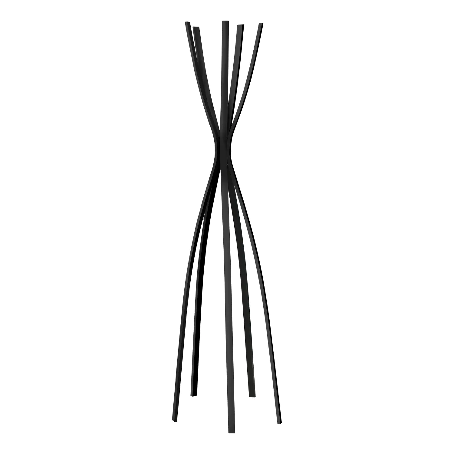 Contemporary Satin Black Metal Coat Rack-1