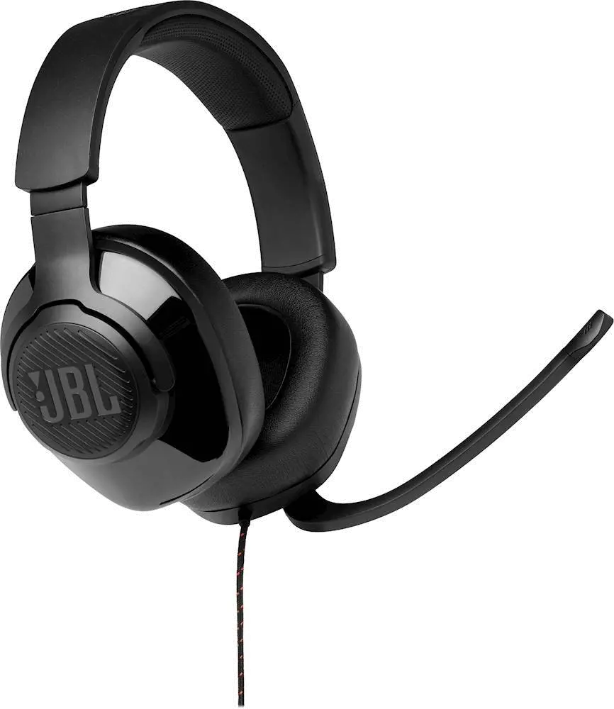 JBLQUANTUM300BLKAM JBL Quantum 300 Wired Over-Ear Gaming Headset - Black-1