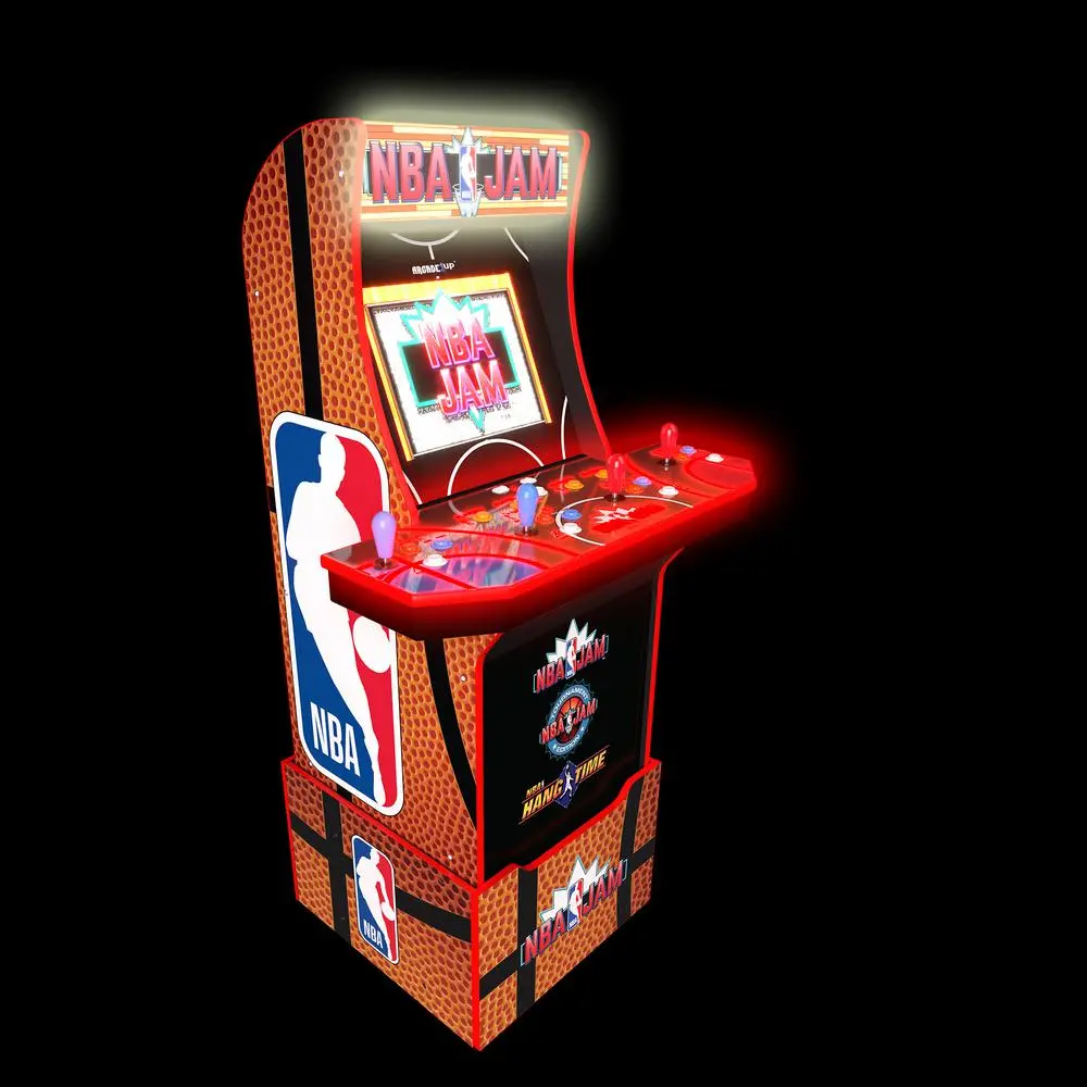 ARCADE1UP/NBA_JAM NBA Jam with Stool/Riser/Marquee Arcade-2