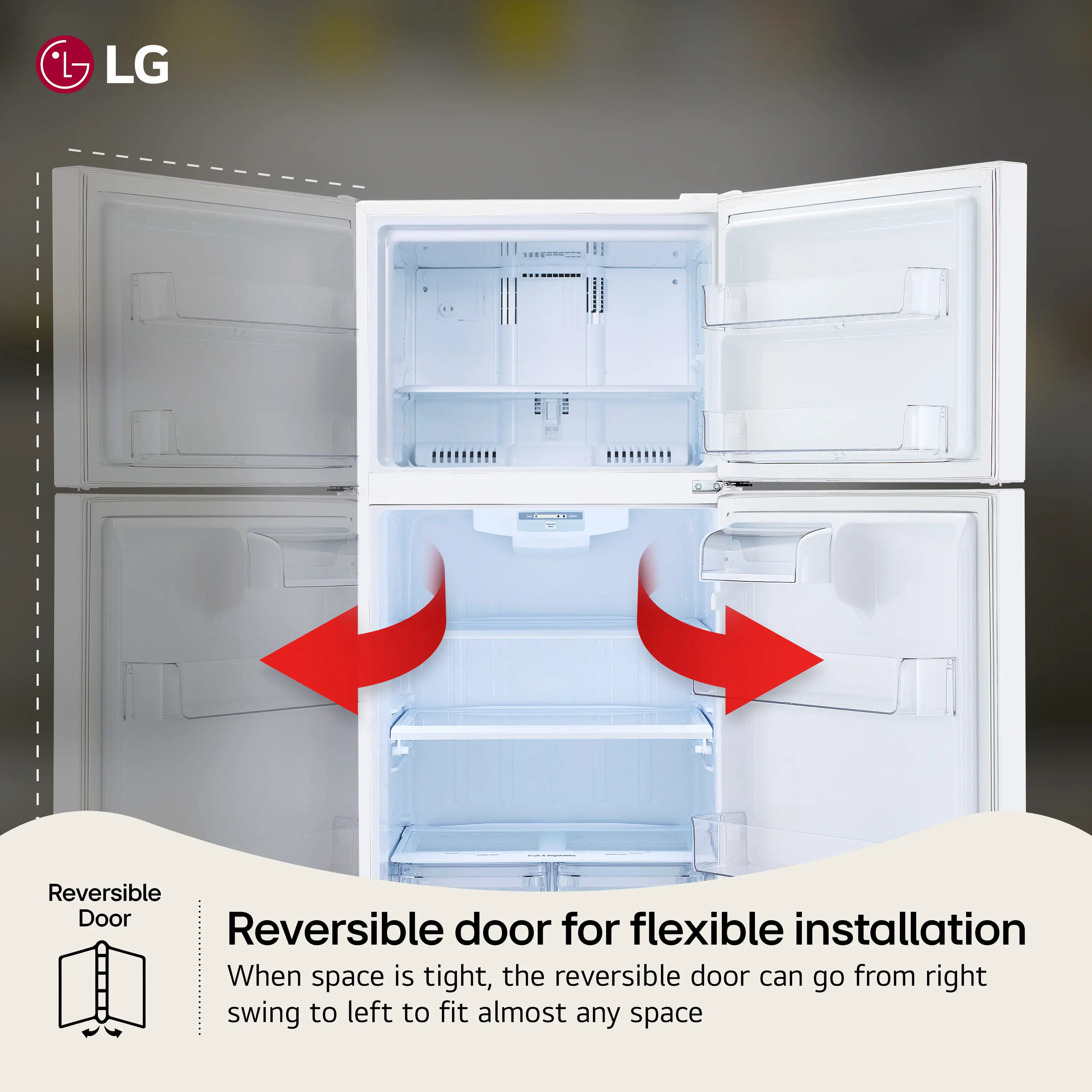 LTCS20020W LG 20.2 cu ft Top Freezer Refrigerator - 30 W White-3
