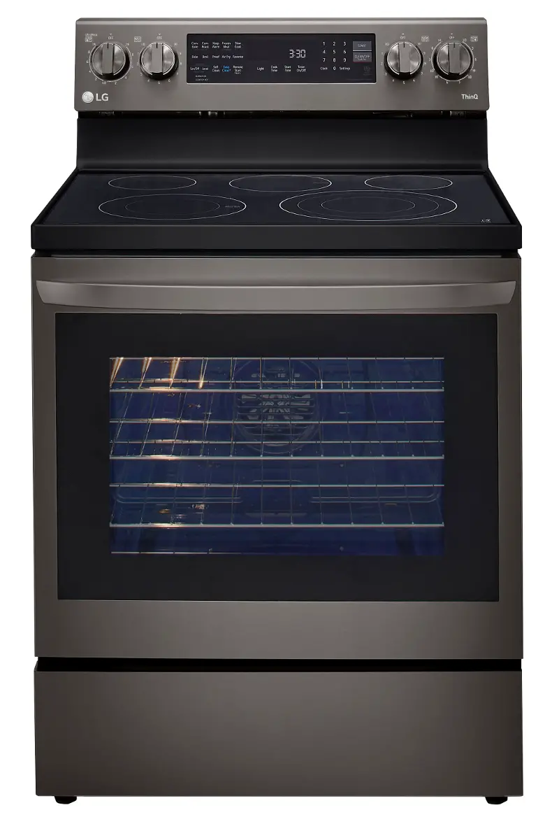 LG 6.3 cu ft Electric Range with InstaView - Black Stainless Steel