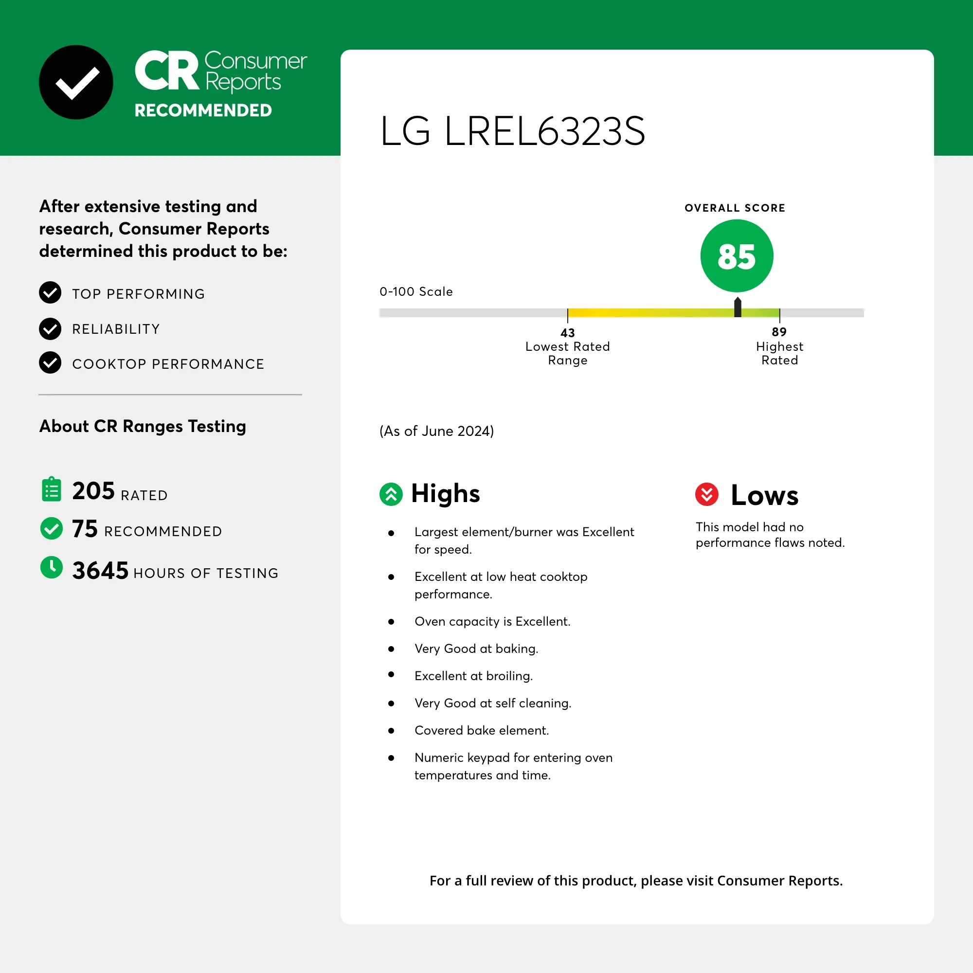 LREL6323S LG 6.3 cu ft Electric Range - Stainless Steel-3