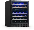 NWC046BS00 NewAir 24 Inch Dual Zone 46 Bottle Wine Fridge - Stainless Steel