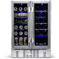 AWB-360DB NewAir 24 Inch Dual Zone Mini Fridge - Stainless Steel