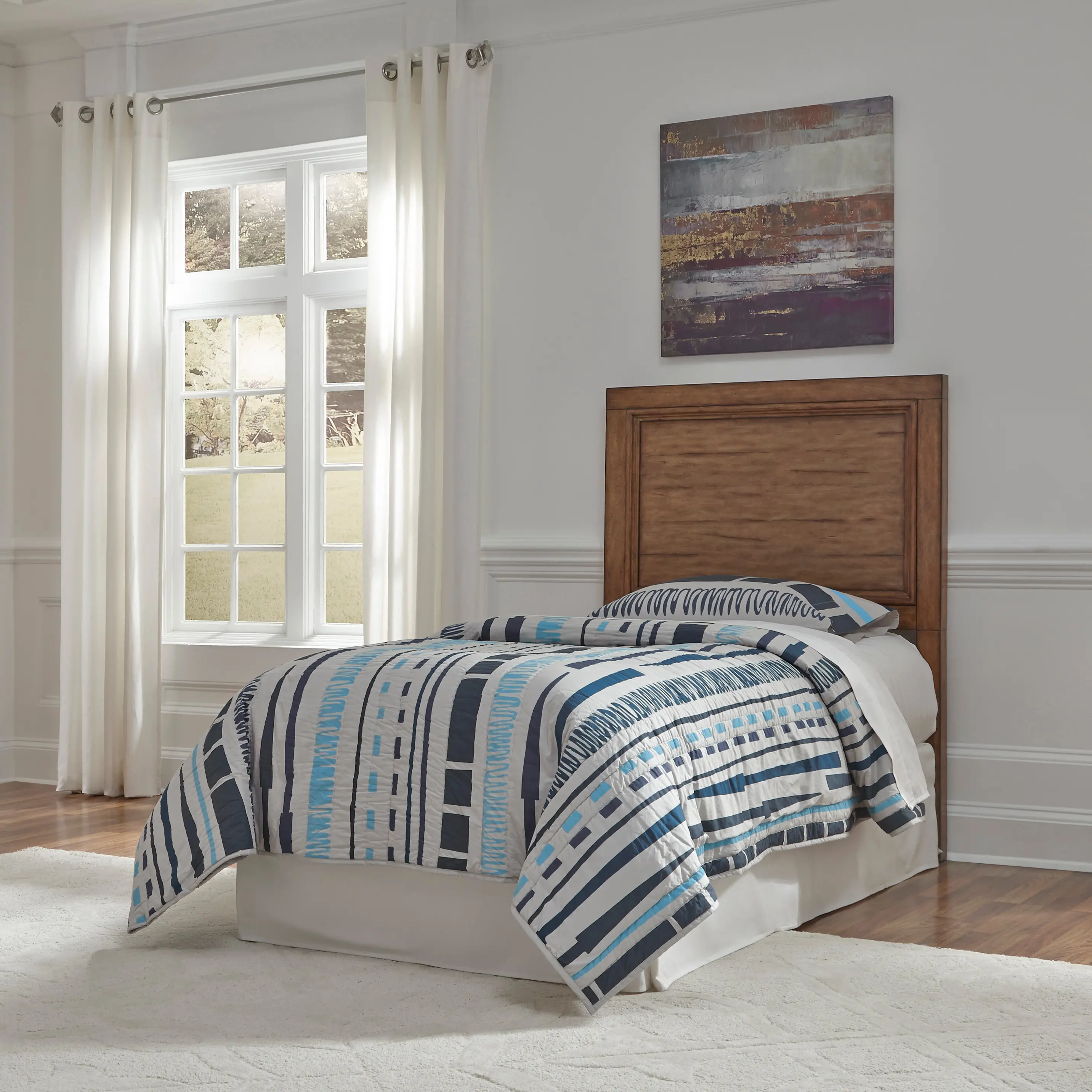 5420-401 Rustic Contemporary Toffee Brown Twin Headboard - Sedona-2