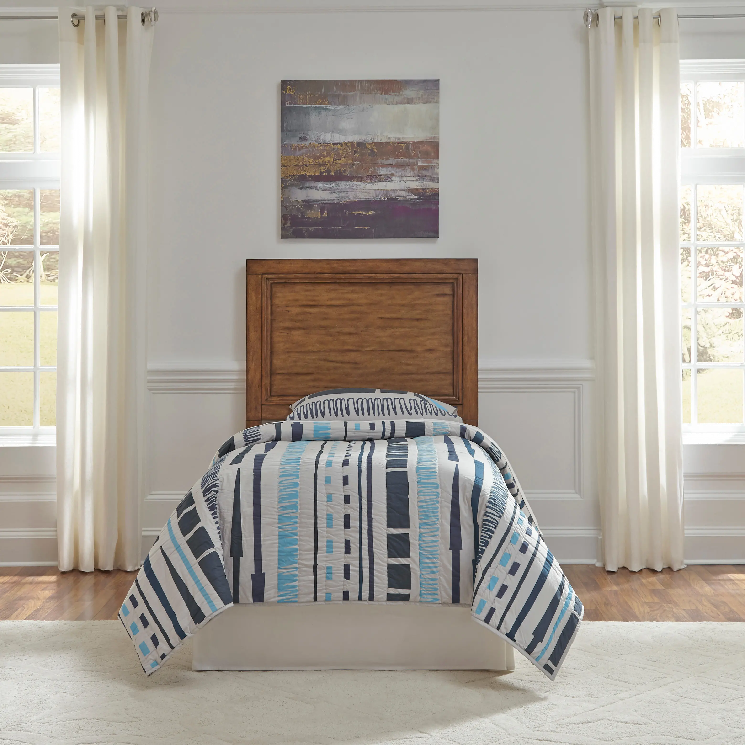 5420-401 Rustic Contemporary Toffee Brown Twin Headboard - Sedona-3