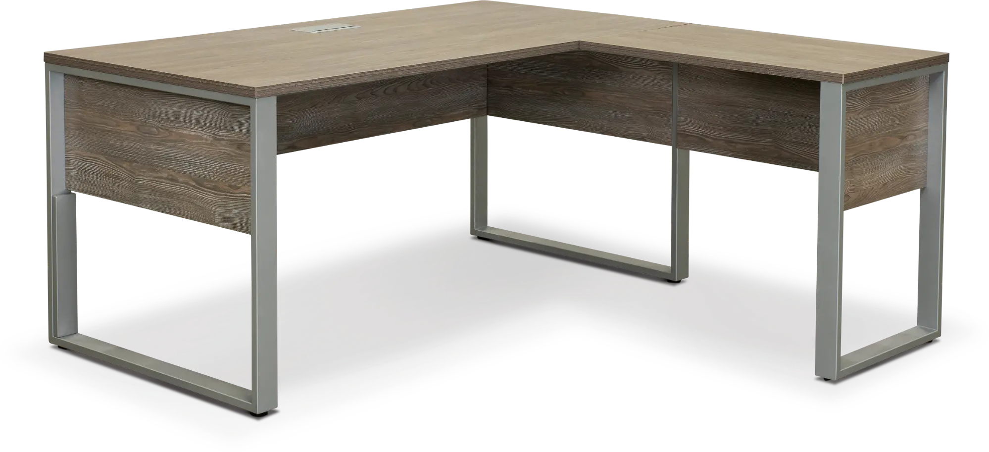 Kalmar Gray Home Office Desk and Return-4