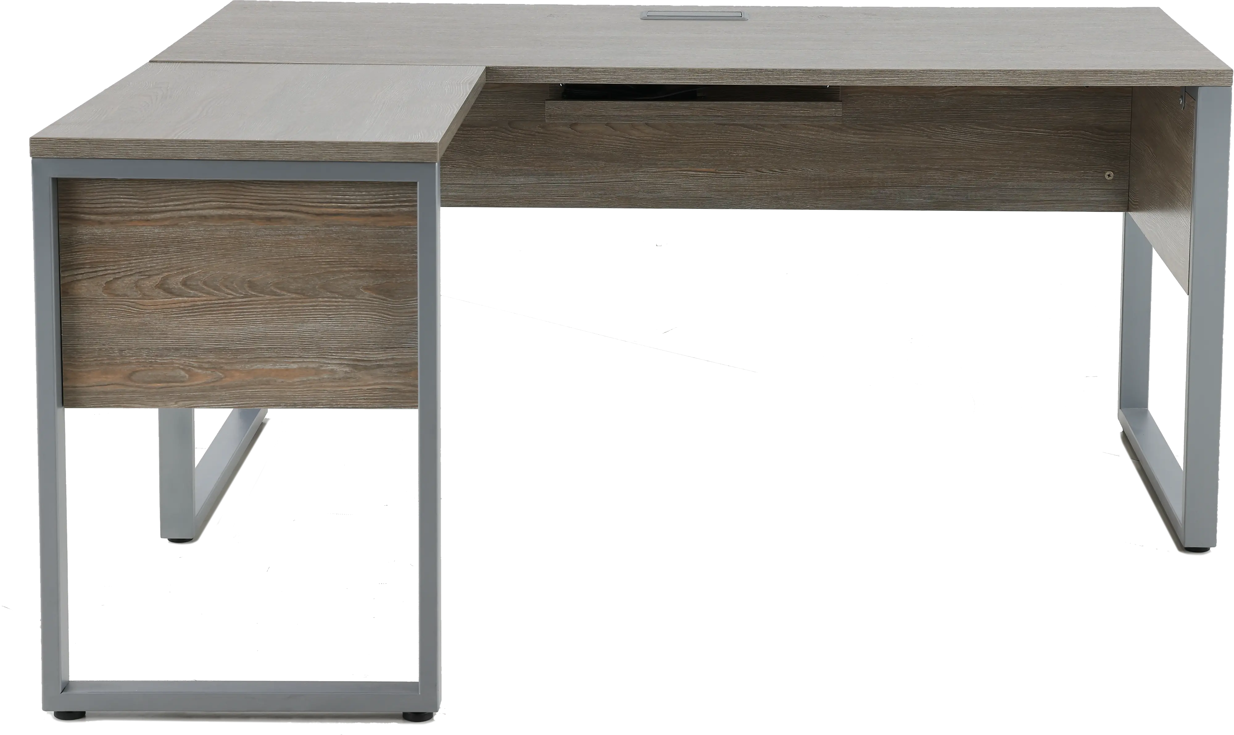 Kalmar Gray Home Office Desk and Return-5