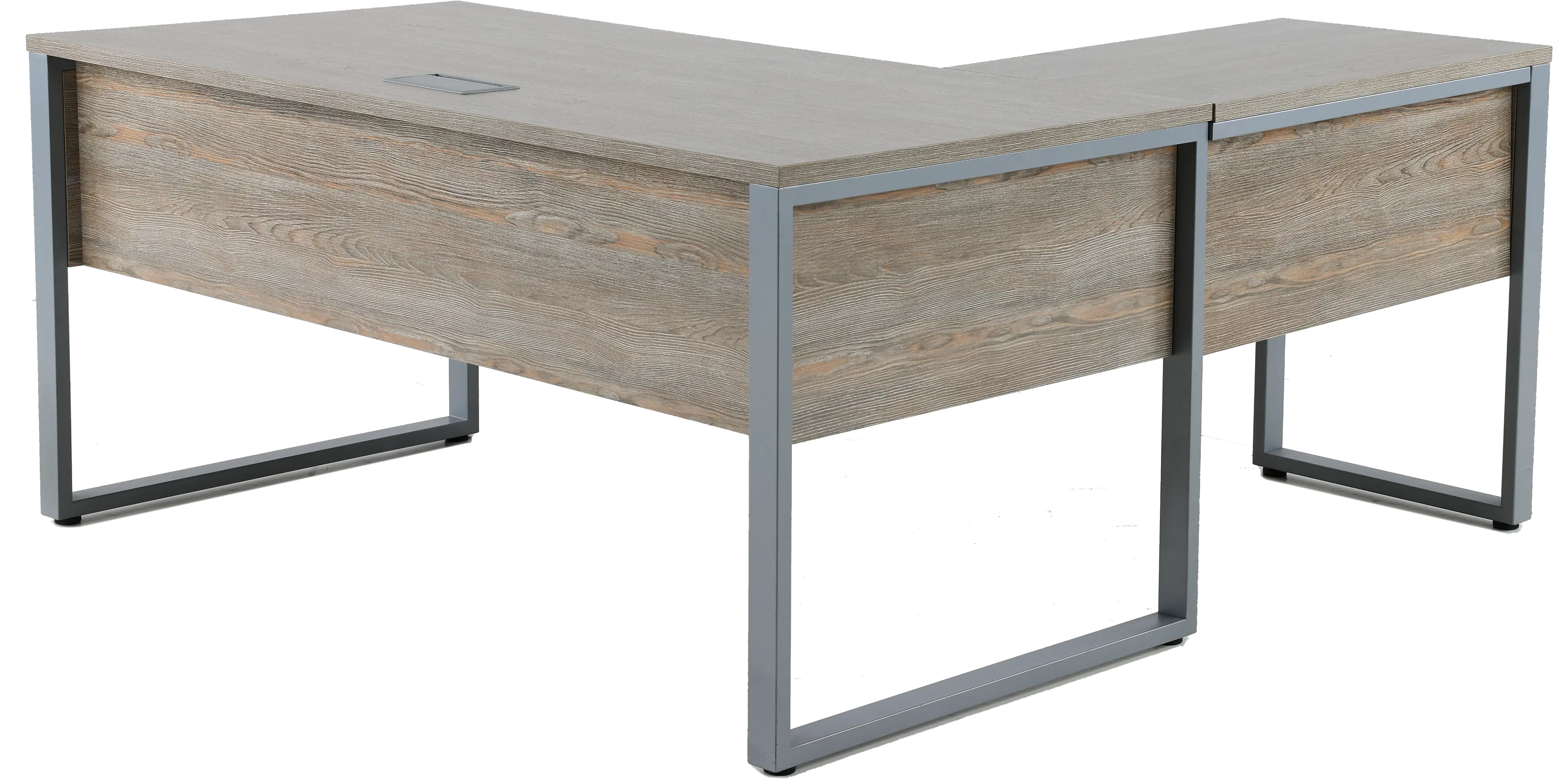 Kalmar Gray Home Office Desk and Return-8