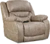 Enterprise Light Mushroom Brown Power Recliner with Power Headrest