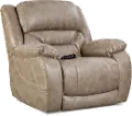 Enterprise Light Mushroom Brown Power Recliner with Power Headrest