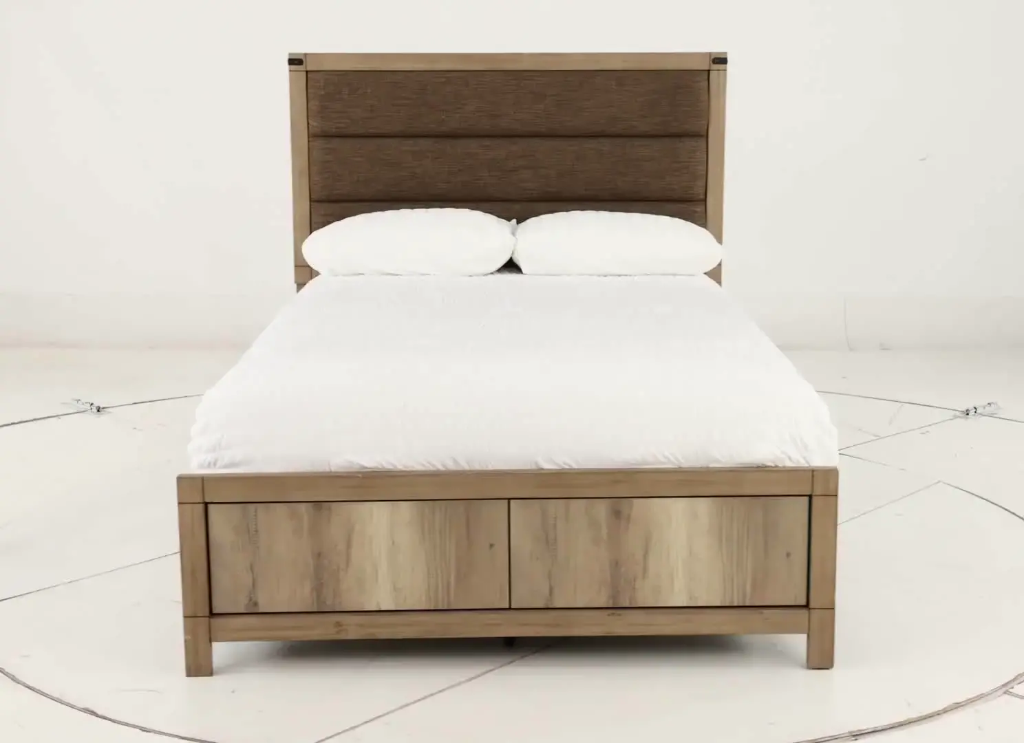 Matteo Rustic Contemporary Antiqued White Full Bed-11