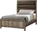 Matteo Rustic Contemporary Antiqued White Full Bed