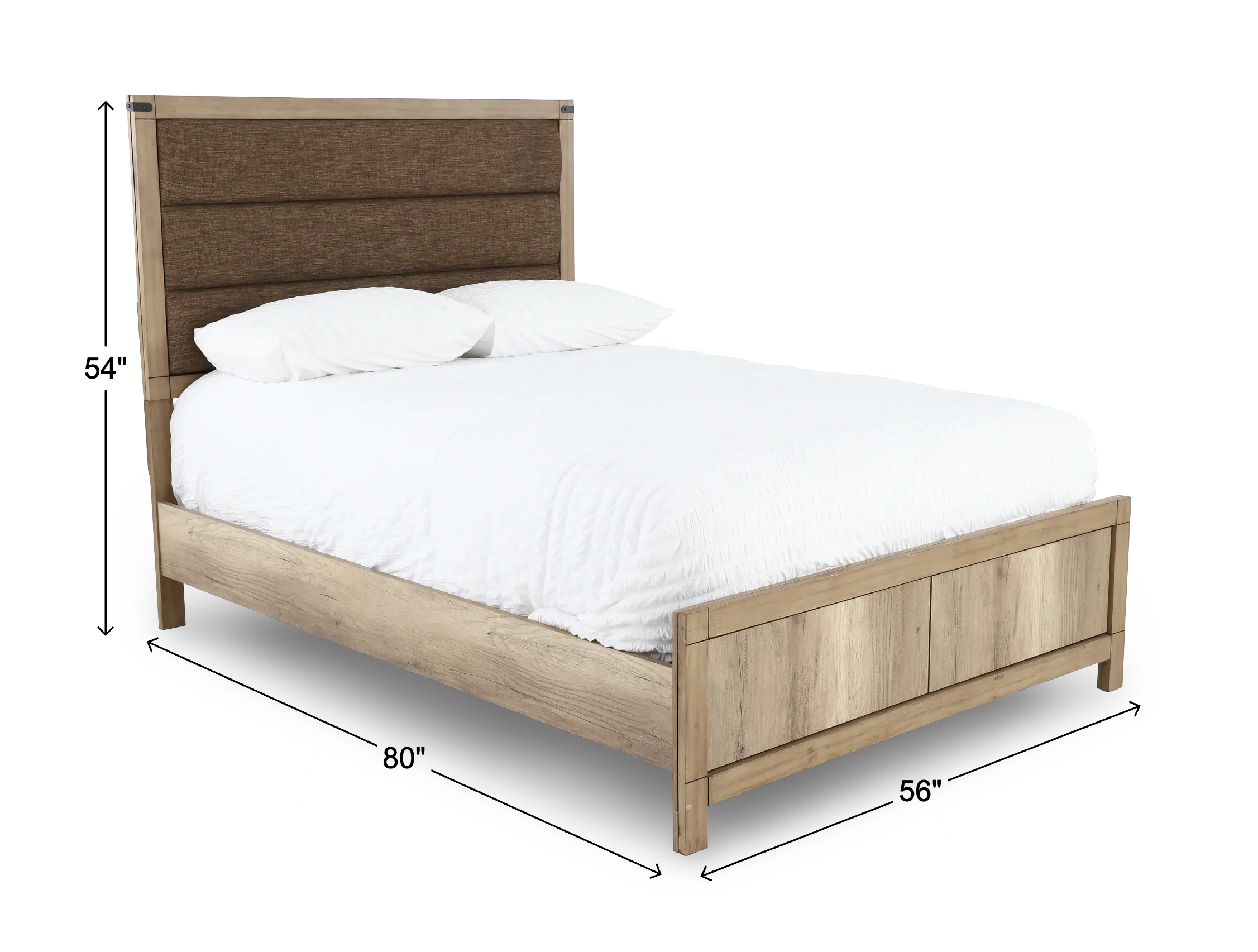 Matteo Rustic Contemporary Antiqued White Full Bed-3