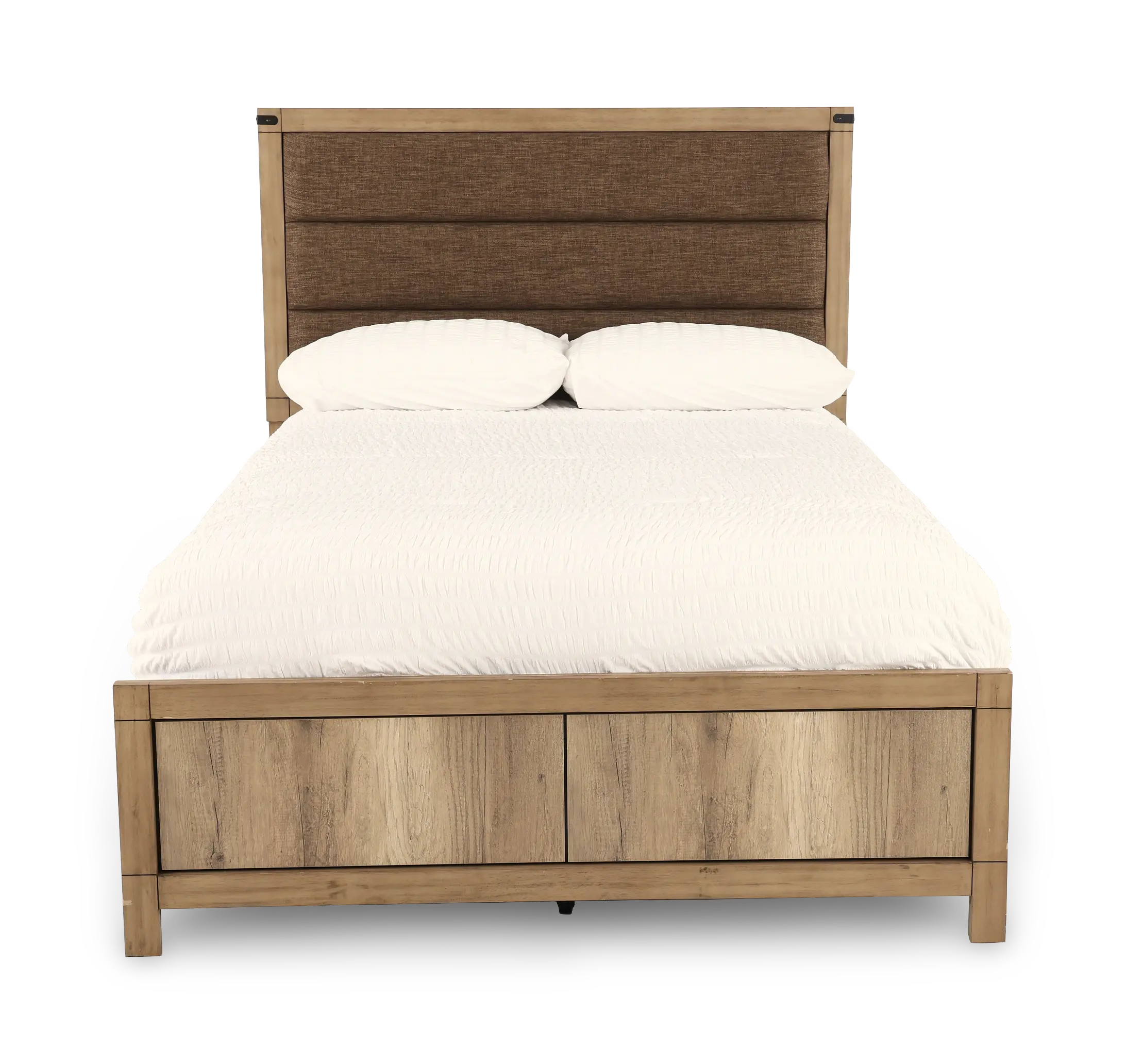 Matteo Rustic Contemporary Antiqued White Full Bed-4