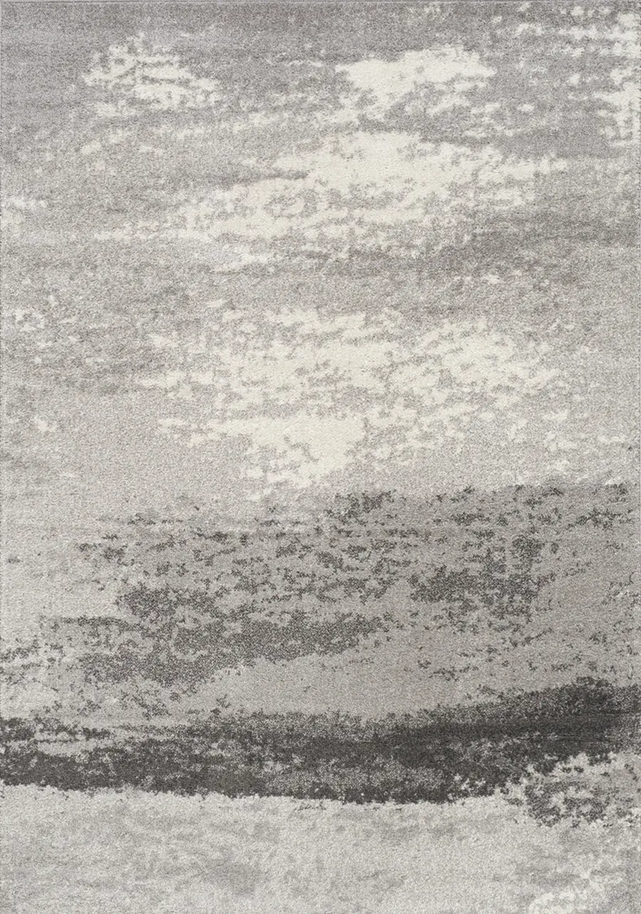 Focus 5 x 8 Gray Fog Area Rug-1