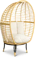 Jordan Tan Wicker-Look Resin Accent Chair