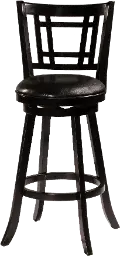 Fairfox Black Swivel Counter Height Stool
