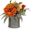 Faux Orange Flower Arrangement