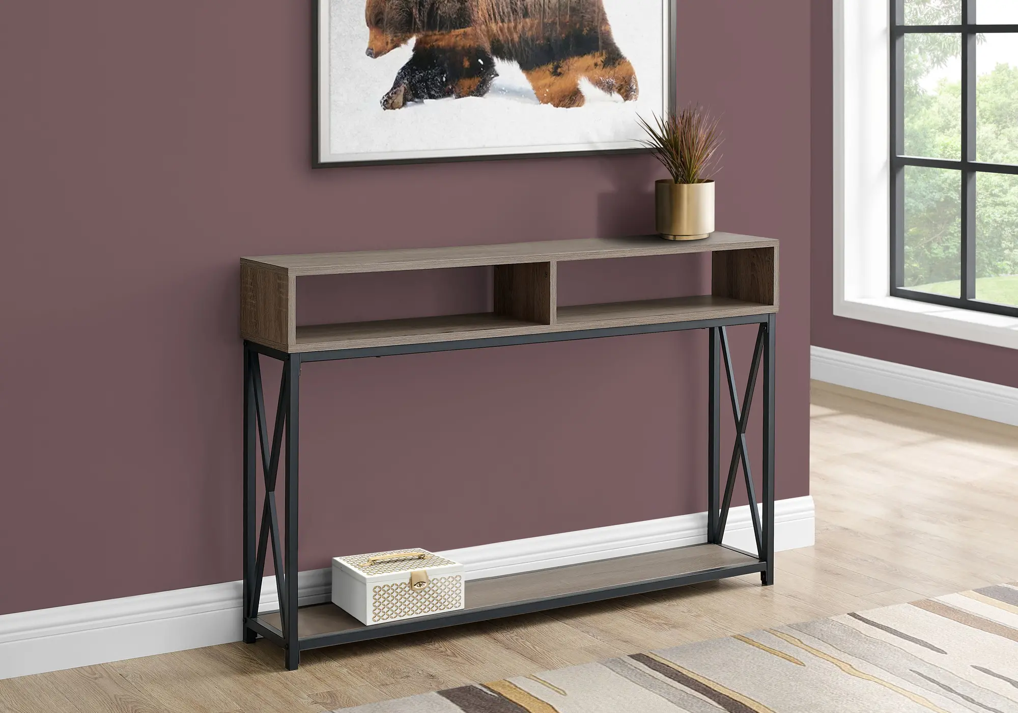Espresso Sofa Table-1
