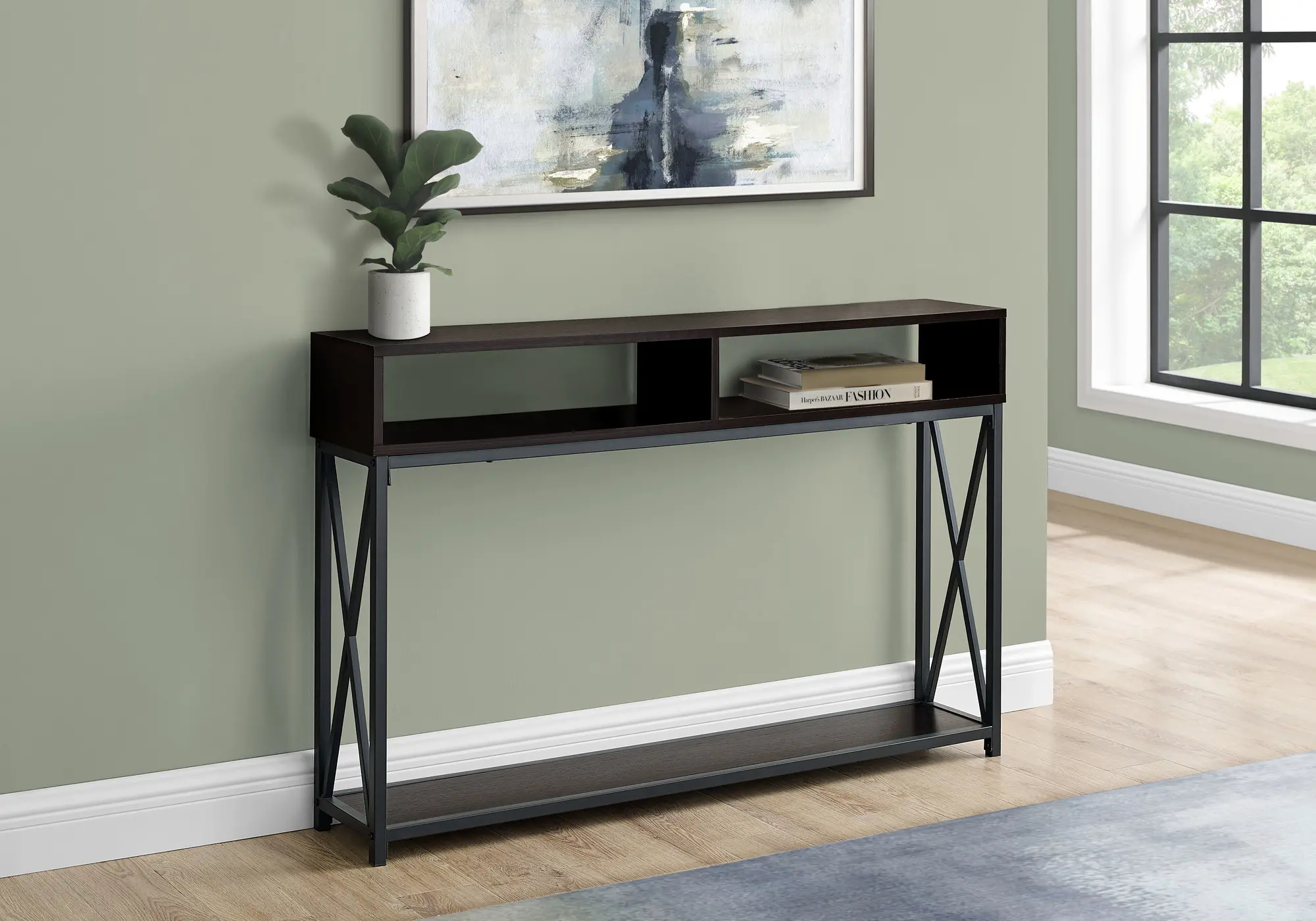 Espresso Sofa Table - Hawk-1