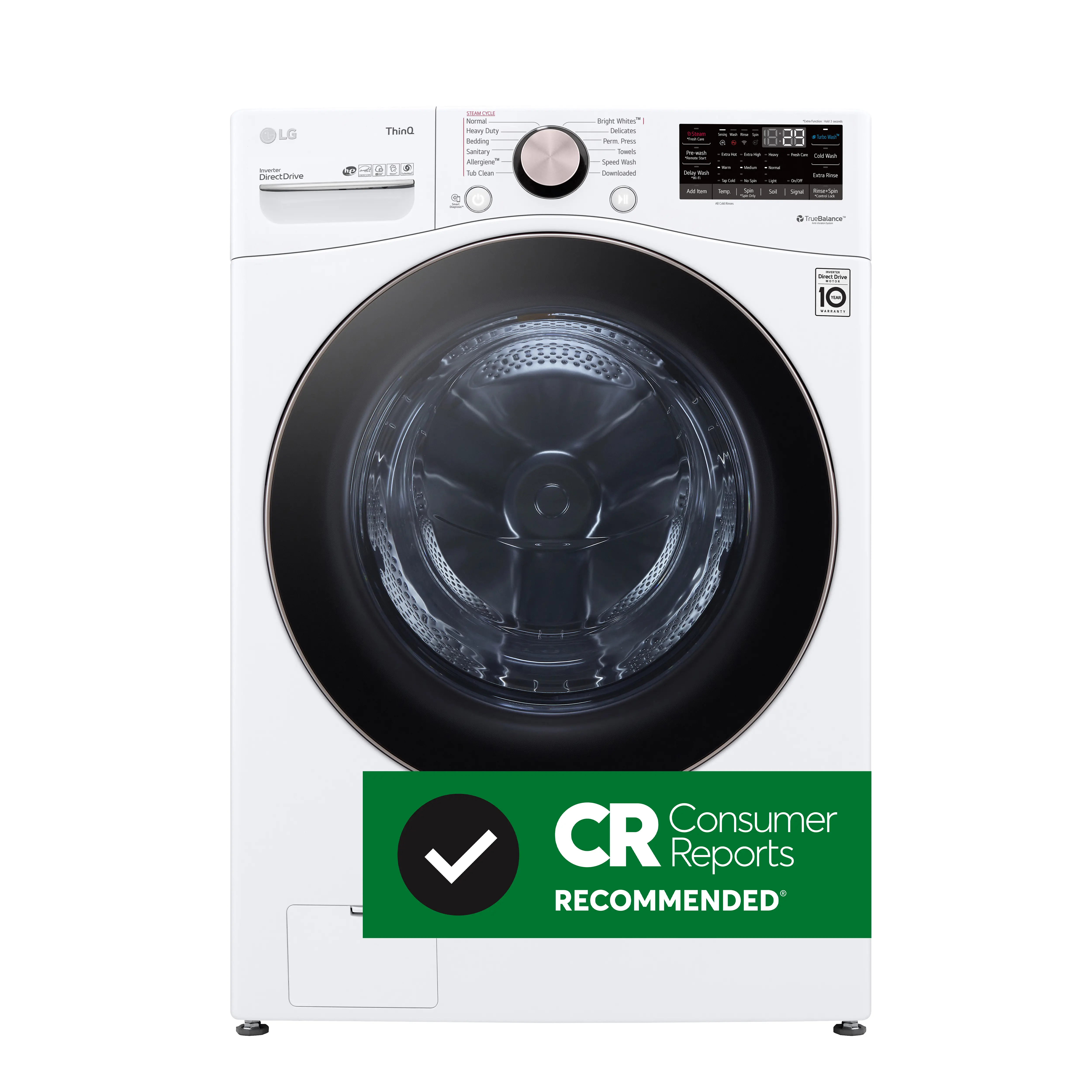 WM4000HWA LG 4.5 Cu Ft Smart Front Load Washer with TurboWash 360° - White-2