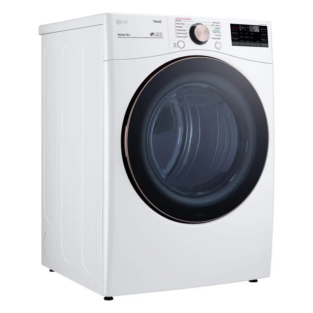 DLEX4000W LG 7.4 Cu Ft Large Capacity Smart Front Load Electric Dryer - White-5