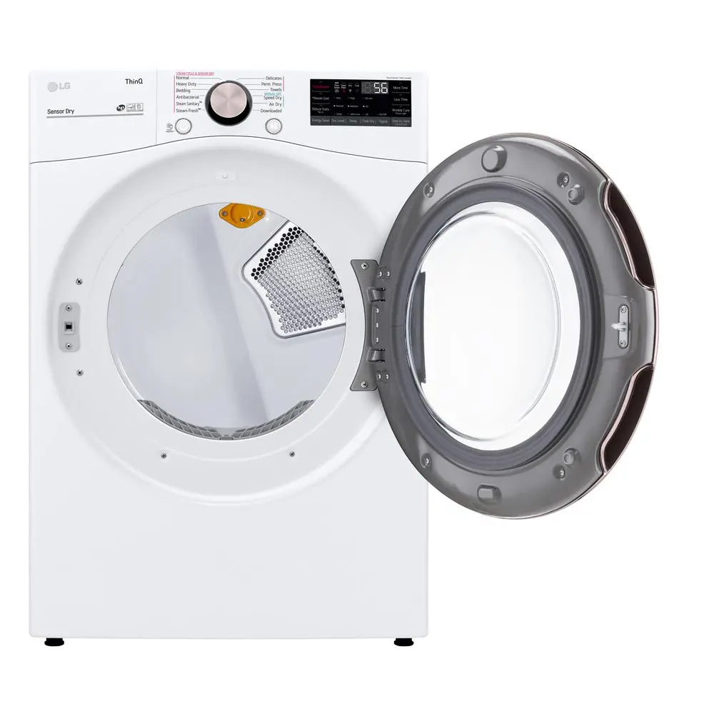 DLEX4000W LG 7.4 Cu Ft Large Capacity Smart Front Load Electric Dryer - White-7