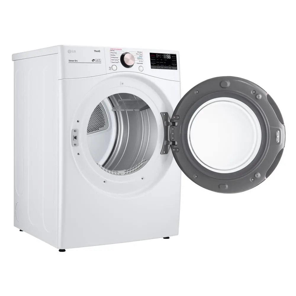 DLEX4000W LG 7.4 Cu Ft Large Capacity Smart Front Load Electric Dryer - White-8