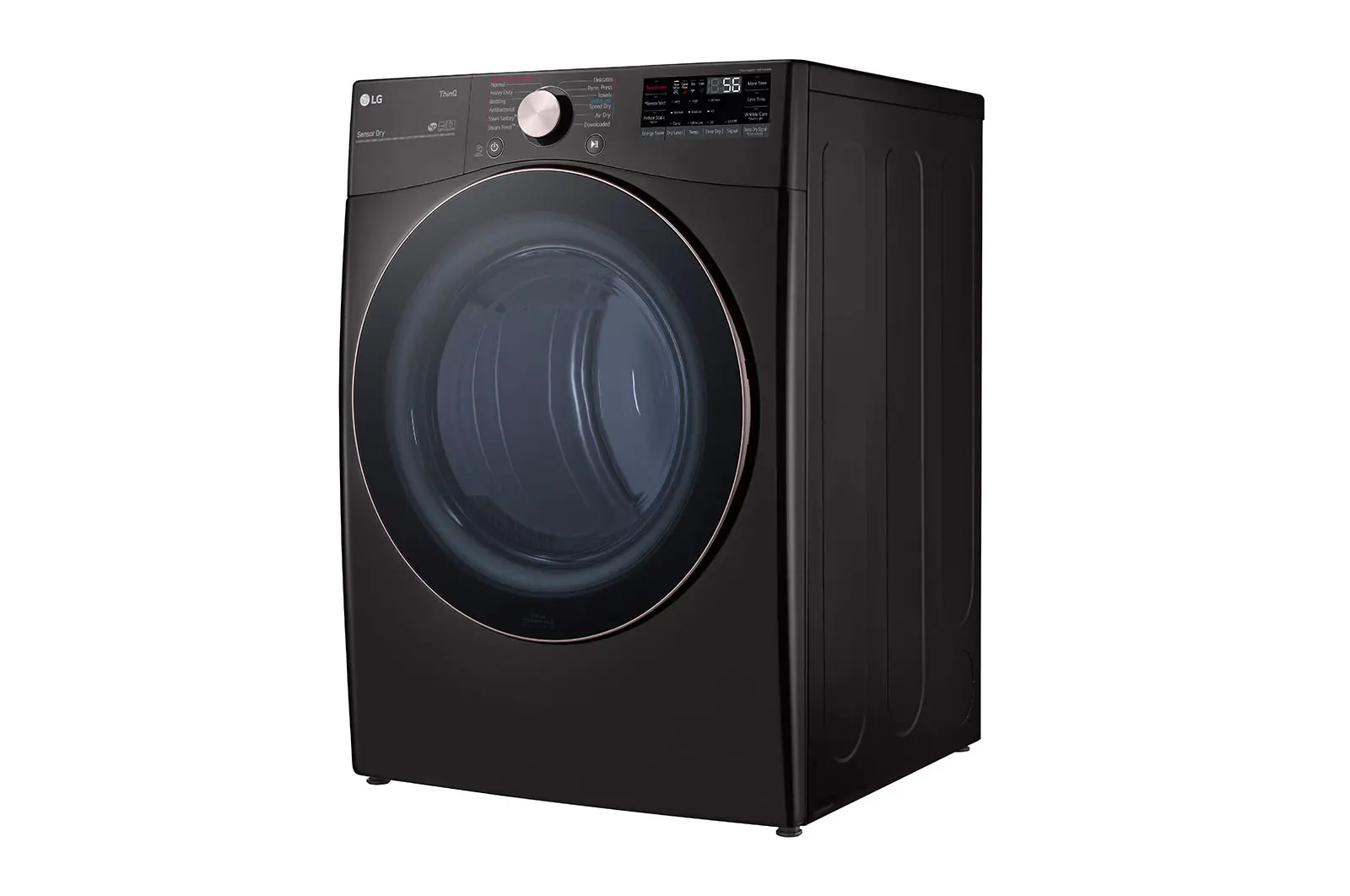 DLGX4001B LG Smart Front Load Gas Dryer with TurboSteam and Built-In Intelligence - 7.4 cu. ft. Black Steel-4