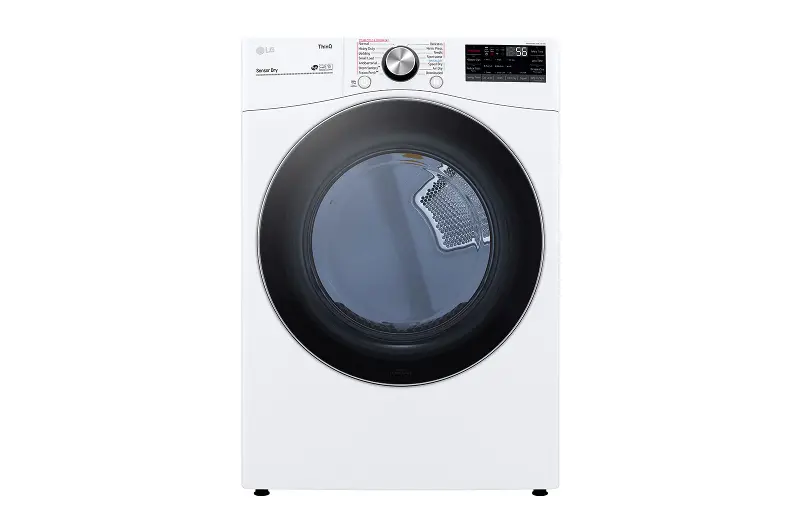 LG Ultra Large Capacity Gas Dryer with TurboSteam and Built-In Intelligence - White 7.4 cu. ft.