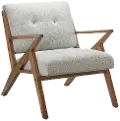 Rocket Mid Century Modern Light Gray Accent Chair