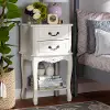 162-10260-RCW French Country White 2-Drawer Nightstand - Bess