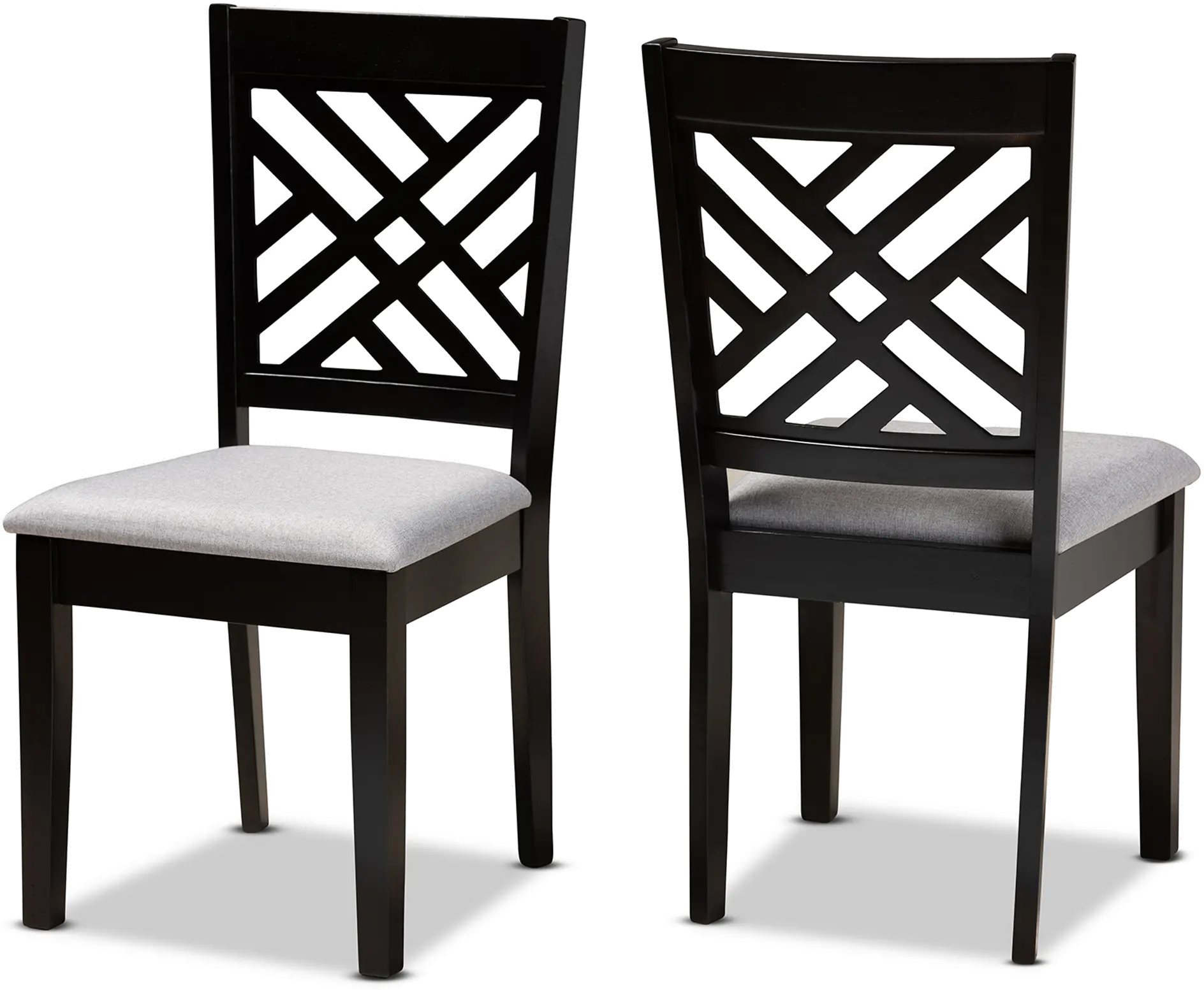 162-10526-RCW Aubrie Dark Brown Upholstered Dining Room Chair (Set of 2)-1